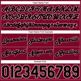 Custom Maroon White Pinstripe Black-White Authentic Basketball Shorts