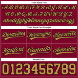 Custom Maroon Old Gold-Black Authentic Throwback Basketball Shorts