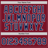 Custom Maroon Navy-White Authentic Throwback Basketball Jersey