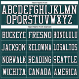 Custom Midnight Green Black-White Mesh Authentic Football Jersey