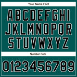 Custom Midnight Green Black-White Authentic Baseball Jersey