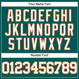 Custom Midnight Green White-Orange Authentic Baseball Jersey