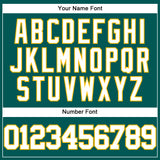 Custom Midnight Green White-Gold Authentic Baseball Jersey