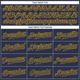 Custom Navy Navy-Gold Authentic Baseball Jersey