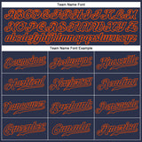 Custom Navy Navy-Orange Authentic Baseball Jersey