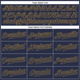 Custom Navy Navy-Old Gold Authentic Sleeveless Baseball Jersey
