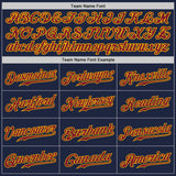 Custom Navy Crimson-Gold Authentic Baseball Jersey