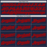 Custom Navy Red Authentic Baseball Jersey