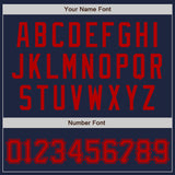 Custom Navy Red Authentic Baseball Jersey