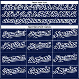 Custom Navy White-Gray Authentic Baseball Jersey