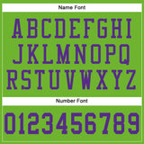 Custom Neon Green Purple Mesh Authentic Football Jersey