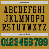 Custom Old Gold Kelly Green-Black Mesh Authentic Football Jersey