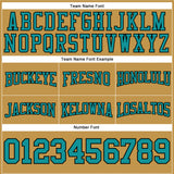 Custom Stitched Old Gold Teal-Black Football Pullover Sweatshirt Hoodie