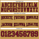 Custom Stitched Old Gold Crimson-Black Football Pullover Sweatshirt Hoodie