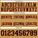Custom Stitched Old Gold Black-Orange Football Pullover Sweatshirt Hoodie