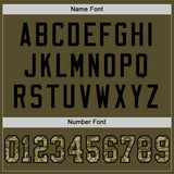Custom Olive Camo-Black Mesh Authentic Salute To Service Football Jersey