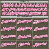 Custom Olive Pink-White Performance Salute To Service T-Shirt