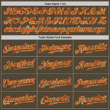 Custom Olive Camo-Orange Authentic Salute To Service Baseball Jersey