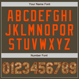 Custom Olive Camo-Orange Authentic Salute To Service Baseball Jersey