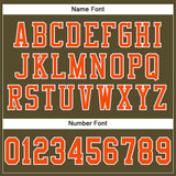 Custom Olive Orange-White Mesh Authentic Salute To Service Football Jersey