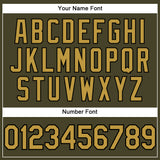 Custom Olive Old Gold-Black Performance Salute To Service T-Shirt