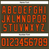 Custom Olive Orange-Black Salute To Service Hockey Lace Neck Jersey