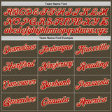 Custom Olive Red-Cream Authentic Throwback Salute To Service Basketball Jersey