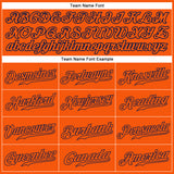 Custom Orange Orange-Navy Authentic Baseball Jersey