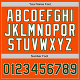 Custom Orange White Pinstripe Green-White Authentic Baseball Jersey