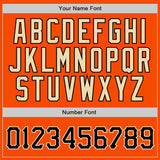 Custom Orange Black Pinstripe Black-Cream Authentic Baseball Jersey