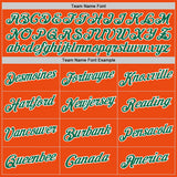 Custom Orange Kelly Green-White Performance T-Shirt