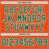 Custom Orange Kelly Green-White Performance T-Shirt