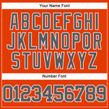 Custom Orange Steel Gray-White Authentic Baseball Jersey