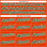 Custom Orange Green-White Authentic Baseball Jersey