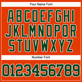 Custom Orange Green-White Authentic Baseball Jersey