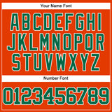 Custom Orange Kelly Green-White Authentic Baseball Jersey