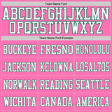 Custom Pink White-Kelly Green Mesh Authentic Football Jersey