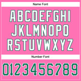 Custom Pink Kelly Green-White Mesh Authentic Football Jersey