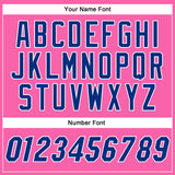 Custom Pink Royal-White Authentic Baseball Jersey