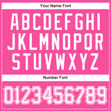 Custom Pink White Authentic Sleeveless Baseball Jersey
