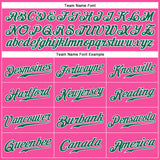 Custom Pink Kelly Green-White Authentic Sleeveless Baseball Jersey