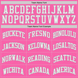 Custom Pink White-Gray Authentic Throwback Basketball Jersey