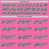 Custom Pink Green-White Authentic Baseball Jersey
