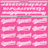 Custom Pink White Authentic Baseball Jersey