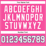 Custom Pink White Pinstripe White Black-Light Blue Authentic Basketball Jersey