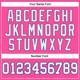 Custom Pink White-Royal Authentic Throwback Basketball Jersey