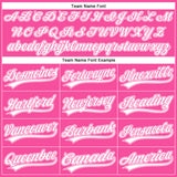 Custom Pink White Pinstripe White Authentic Baseball Jersey
