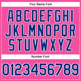 Custom Pink Royal-White Performance T-Shirt