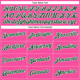 Custom Pink Green-White Performance T-Shirt