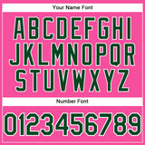 Custom Pink Green-White Performance T-Shirt